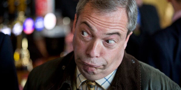 UKIP leader Nigel Farage speaks to the media at The Nag Heads, Stoke, on the day of Rochester and Strood by-election.