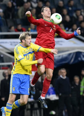 Ronaldo's Hat Trick In World Cup Qualifying Playoff Even Had Zlatan  Ibrahimovic Applauding (GIF/VIDEO)