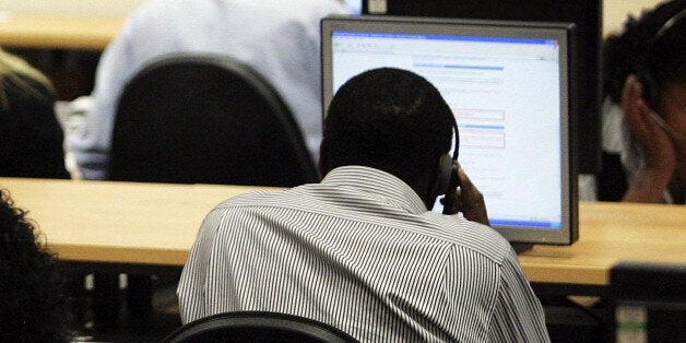 File photo dated 23/07/09 of call centre workers as most workers on zero hours contracts earn less than the living wage, fuelling fears of poor pay and exploitation of employees, according to a new report.