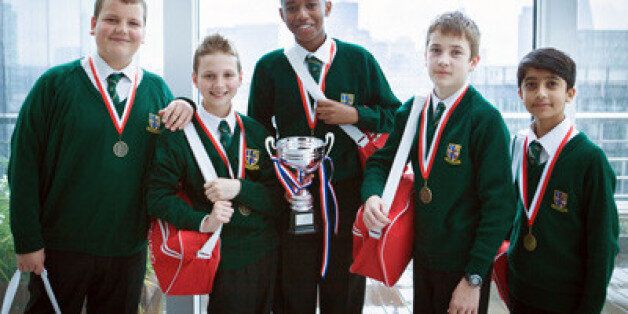The winning St Bede's Catholic Grammar School team