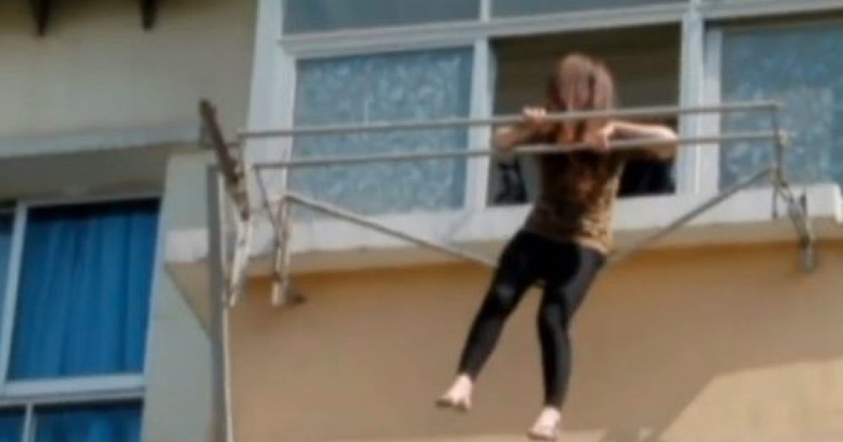 Drunk Woman Rescued After Getting Stuck On Clothes Rail Hanging Outside