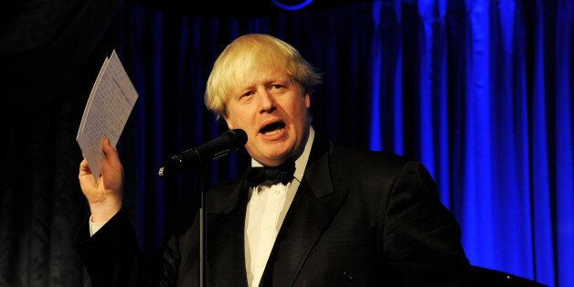 LONDON, ENGLAND - NOVEMBER 17: Boris Johnson presents The Editor's Award at the 59th London Evening Standard Theatre Awards at The Savoy Hotel on November 17, 2013 in London, England. (Photo by David M. Benett/Getty Images)