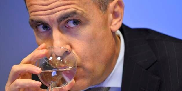 Bank of England Governor Mark Carney during the bank's quarterly inflation report news conference at the Bank of England in London.