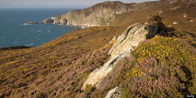 Gogarth Bay & North Stack, on the Isle of Anglesey, Wales, UK