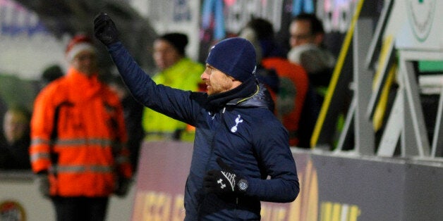 Tottenham's coach Andre Villas-Boas reacts during the UEFA Europa League Group K football match Tromso IL vs Tottenham Hotspur FC in Tromso, on November 28, 2013. AFP PHOTO / BERTINUSSEN, RUNE STOLTZ/ SCANPIX NORWAY / NORWAY OUT (Photo credit should read BERTINUSSEN, RUNE STOLTZ/AFP/Getty Images)