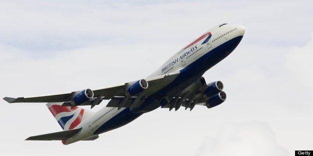GREAT BRITAIN - JUNE 21: British Airways Jumbo Jet flying away from Heathrow, London, United Kingdom (Photo by Tim Graham/Getty Images)