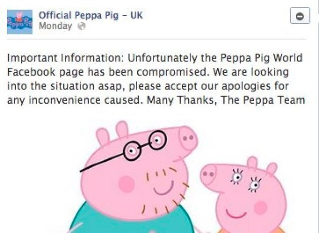 Peppa Pig Facebook Page Hacked With 'Go To Hell' Message | HuffPost UK