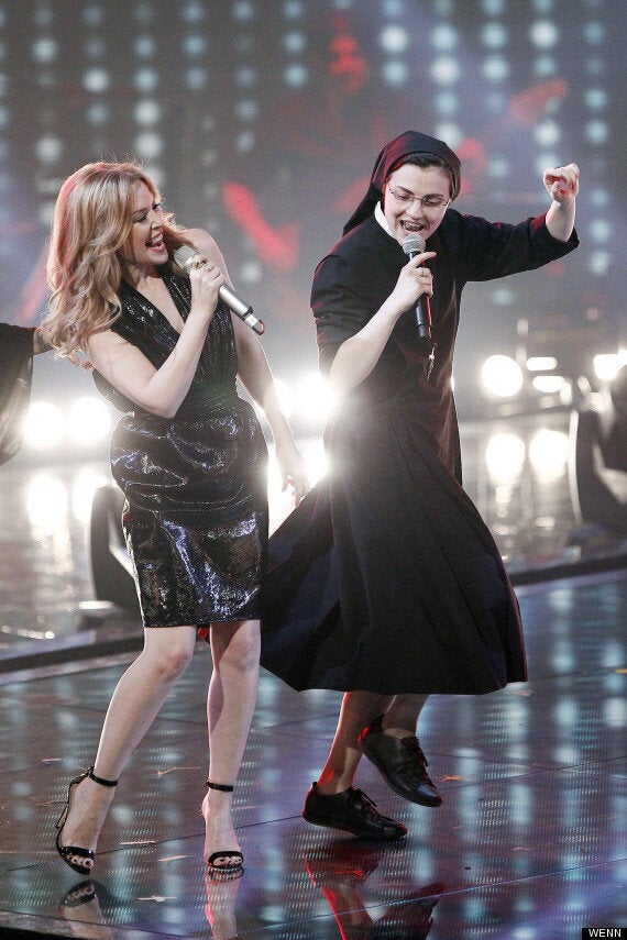 Kylie Minogue Sings 'Can't Get You Out Of My Head' With A Nun On 'The