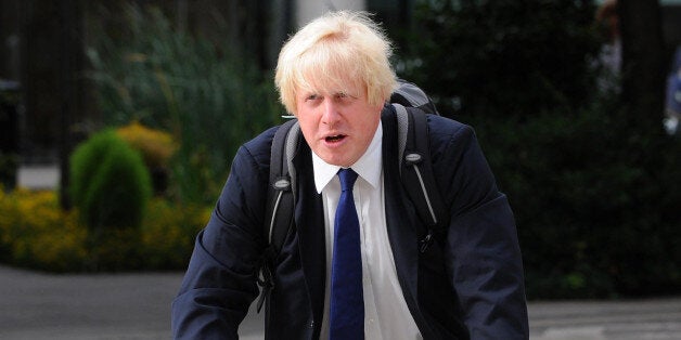 Boris Johnson cycling