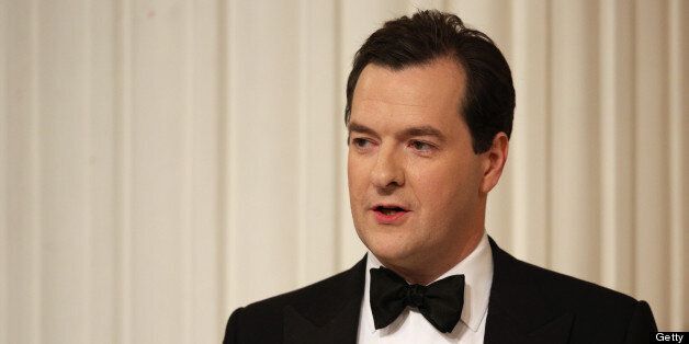 LONDON, ENGLAND - JUNE 19: Chancellor of the Exchequer, George Osborne, addresses the audience of the 'Lord Mayor's Dinner to the Bankers and Merchants of the City of London' at the Mansion House on June 19, 2013 in London, England. Mervyn King will address the Mansion House audience for the 10th and final time as Governor of the Bank of England before he is replaced in the post by former Bank of Canada Governor Mark Carney on July 1, 2013. Prime Minister David Cameron has announced that the o
