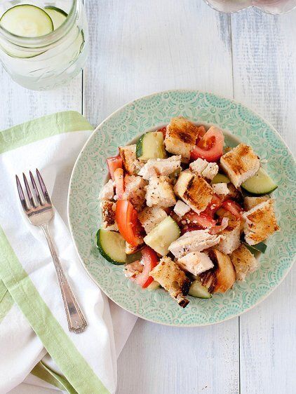 Grilled Chicken Panzanella With Cucumber And Feta