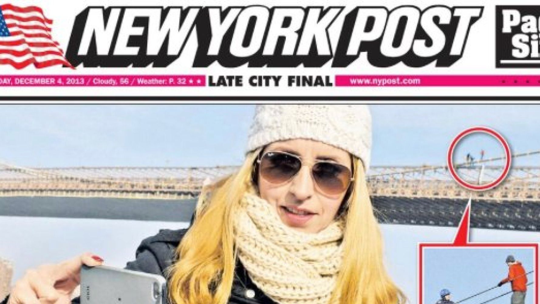 The Worst Selfie Ever New York Post Shames Woman Posing In Front Of