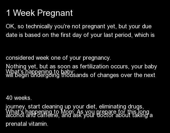 1 Week Pregnant