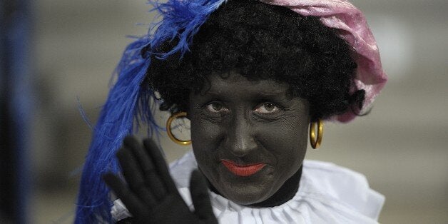 Zwarte Piet of De Graafschap during the Dutch Eredivisie match between De Graafschap and Roda JC Kerkrade at the Vijverberg Stadium, December 03, 2011 in Doetinchem, Netherlands. (Photo by VI Images via Getty Images)