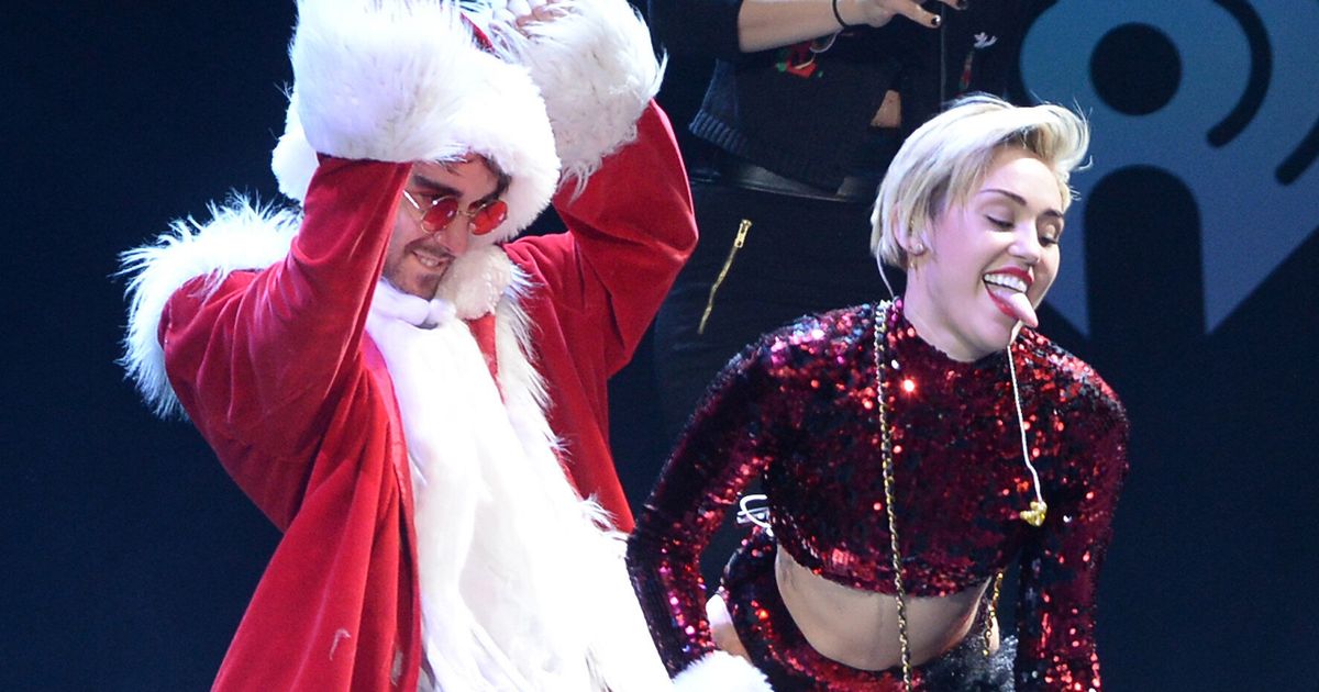 Miley Cyrus Twerks With Santa As She Gets Into The Festive Spirit