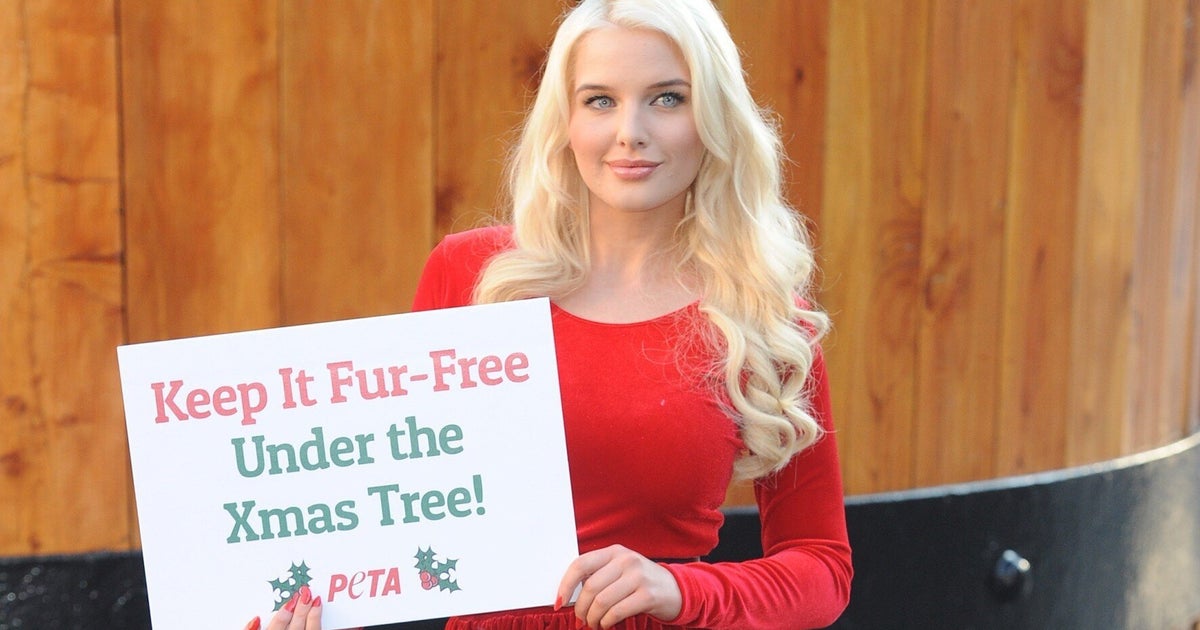 Helen Flanagan Braves The Cold In Sexy Christmas Outfit For PETA's