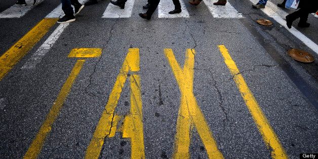 A Taxi Rank In Italy