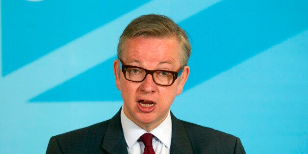 Education Secretary Michael Gove gives a speech at Conservative Campaign Headquarters in central London.