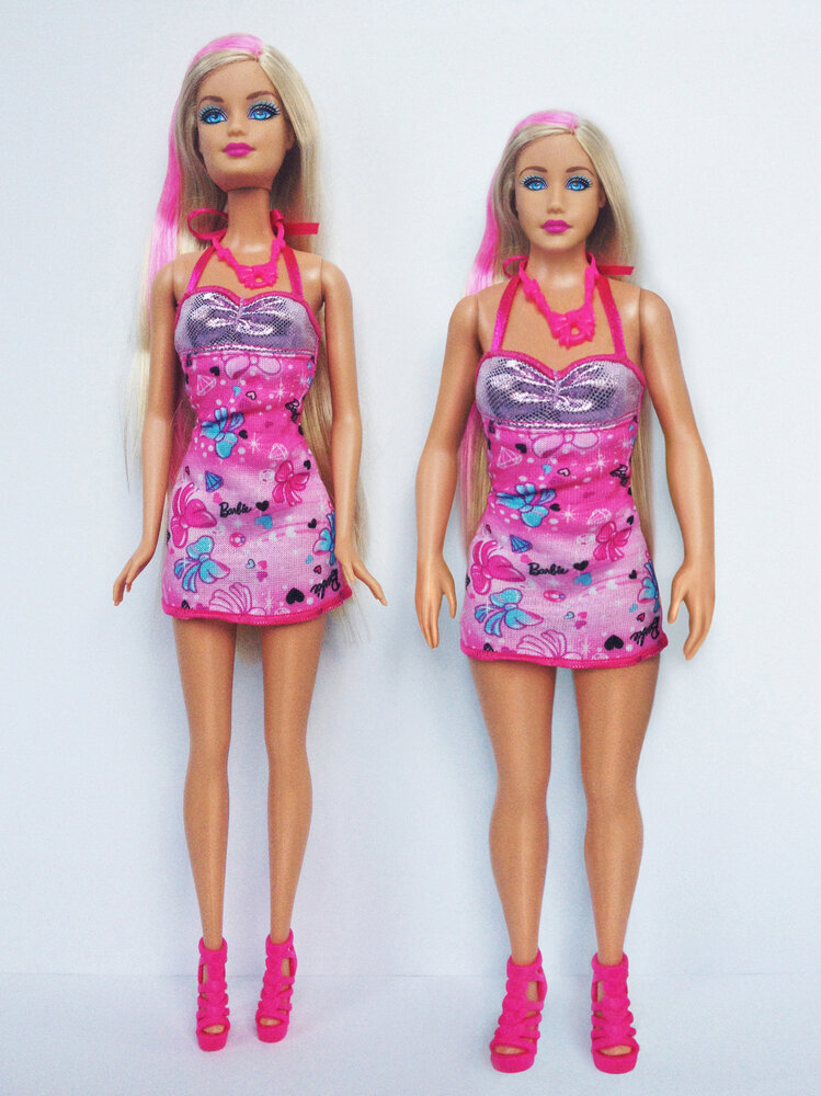 barbie real measurements