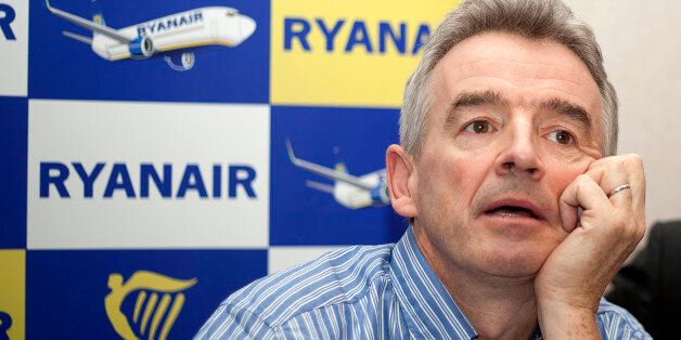 The chief executive officer of Irish low-cost airline Ryanair, Michael O'Leary, gives a press conference on November 27, 2013 in Brussels to announce his company will establish a second base in Belgium at Zaventem airport, running 10 daily flights from there as of February 2014. AFP PHOTO / BELGA / JORGE DIRCKX - BELGIUM OUT - (Photo credit should read JORGE DIRCKX/AFP/Getty Images)