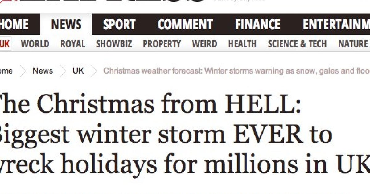 Daily Express Weather Front Page Is Dramatic But Possibly Wrong