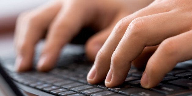 Stock image of someone using a keyboard