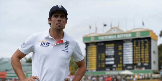PERTH, AUSTRALIA - DECEMBER 17: England captain Alastair Cook after losing the Third Ashes Test Match between Australia and England at WACA on December 17, 2013 in Perth, Australia. (Photo by Gareth Copley/Getty Images)