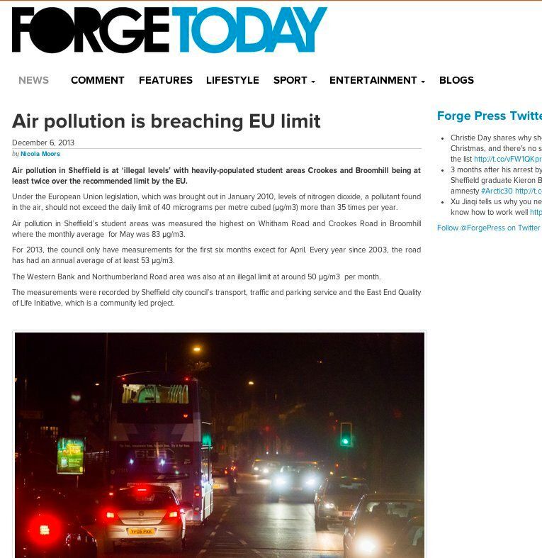 Air Pollution Breaches EU Limit: Nicola Moors, Forge Today