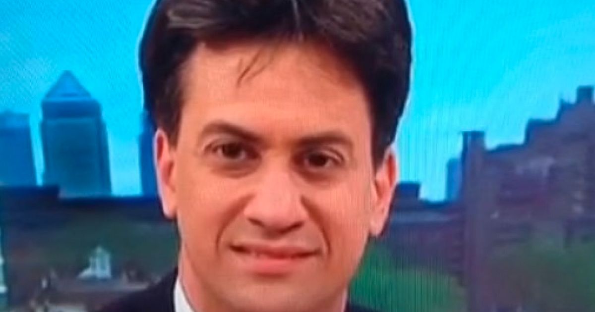 Ed Miliband Tries To Look Natural For The Cameras Gloriously Fails