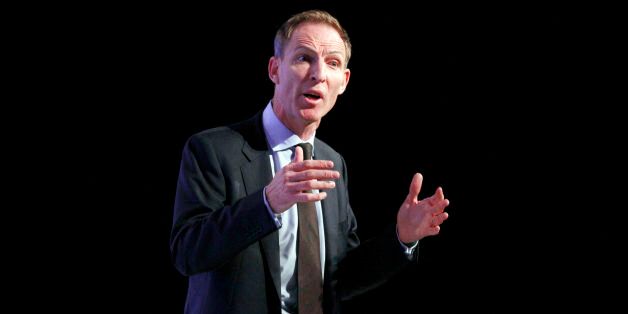 Shadow defence secretary Jim Murphy, on stage at Manchester Central during the second day of the Labour Party Conference in Manchester.