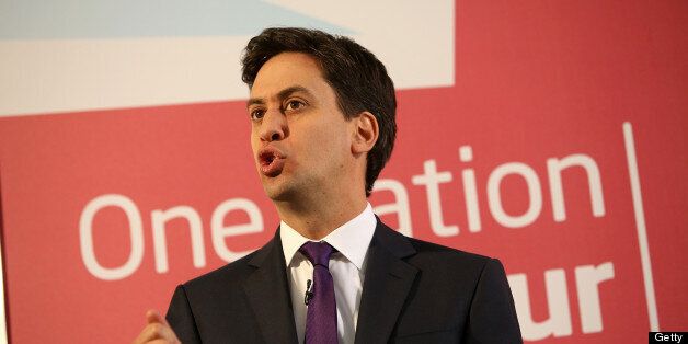 LONDON, ENGLAND - JULY 09: Labour Leader Ed Miliband gives a speech on July 9, 2013 in London, England. Ed Miliband today outlined the reforms which are planned for Labour's links with trade unions after coming under criticism over the Falkirk union scandal. (Photo by Jordan Mansfield/Getty Images)