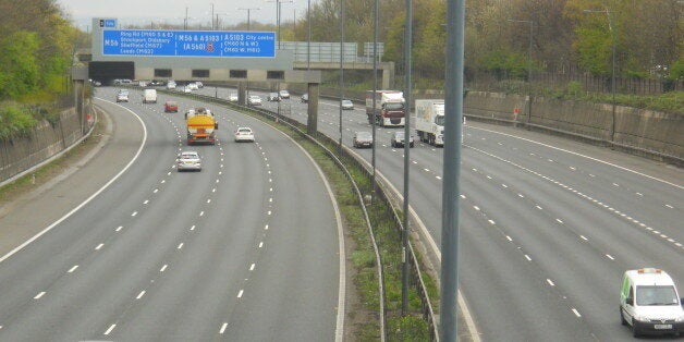 Neal Marshall was seen masturbating as he drove naked on the M56 (file picture)