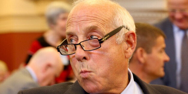 LONDON, ENGLAND - SEPTEMBER 20: Godfrey Bloom MEP sits in the audience before addressing delegates during the UKIP annual conference on September 20, 2013 in London, England. Members of the United kingdom Independent Party have gathered at Central Hall, Westminster, for their annual conference. Party Leader Nigel Farage in his keynote speach earlier said, that the party will come first in next year's European elections, saying it is 'growing up' after success in local elections. (Photo by Christopher Furlong/Getty Images)