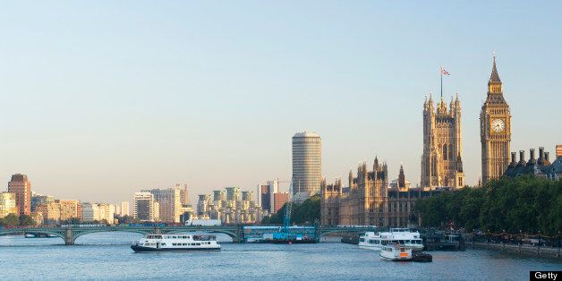 'River Thames view with Westminster Bridge, the Houses of Parliament and Big Ben. Wonderful late evening light. See my other London images shot on this beautiful evening:'