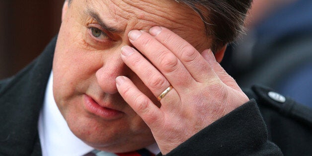 BNP leader Nick Griffin talks to a members of the public as he canvases for votes in Wythenshawe, Manchester, before the Wythenshawe and Sale East by-election count, which takes place tonight.