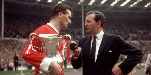 Coleman interviews Manchester United's victorious captain Noel Cantwell, at the 1963 FA Cup Final