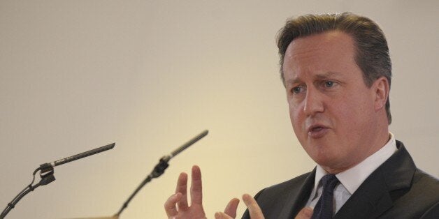 British Prime Minister David Cameron gives a press conference after an EU summit focused on the common security, Defence policy and Economic and Monetary union, in Brussels on December 20, 2013. European leaders have put the economic crisis behind them by agreeing a landmark bank deal, but stumbled on deeper economic reforms and defence policy, highlighting the tough road to greater EU integration. AFP PHOTO / ALAIN JOCARD (Photo credit should read ALAIN JOCARD/AFP/Getty Images)