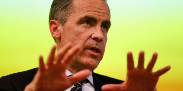 Bank of England Governor Mark Carney, speaks to the audience after delivering his speech "One Mission. One Bank. Promoting the good of the people of the United Kingdom" at the Cass Business School in east London.