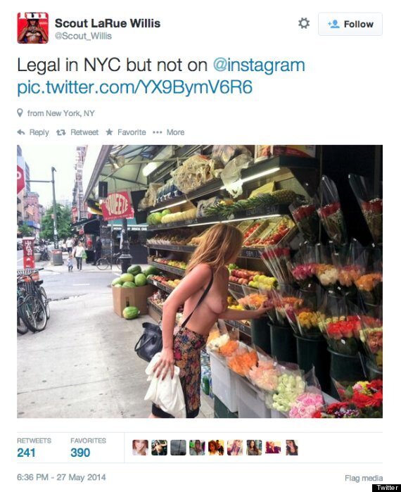 Scout Willis Topless Protest Bruce Willis And Demi Moores Daughter Bares Her Breasts On The Streets Of New York In #FreeTheNipple Instagram Protest (PICS) HuffPost UK Entertainment