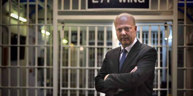 Embargoed until 0001 Tuesday 30th April. Justice Secretary Chris Grayling during a visit to Pentonville Prison with Prisons Minister Jeremy Wright (not pictured) ahead of announcing the outcome of a review into prison perks.