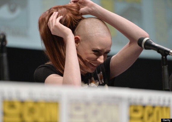 Former Doctor Who Star Karen Gillan Unveils Shaved Bald Head At Comic Con Video Pics