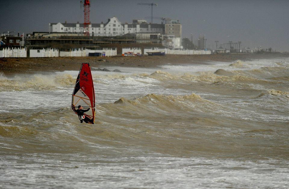 Strong Winds And Heavy Rain Hit England and Wales