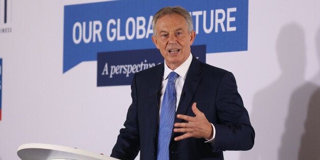 Tony Blair delivers a speech about Europe during a CBI event at the London Business School in central London.