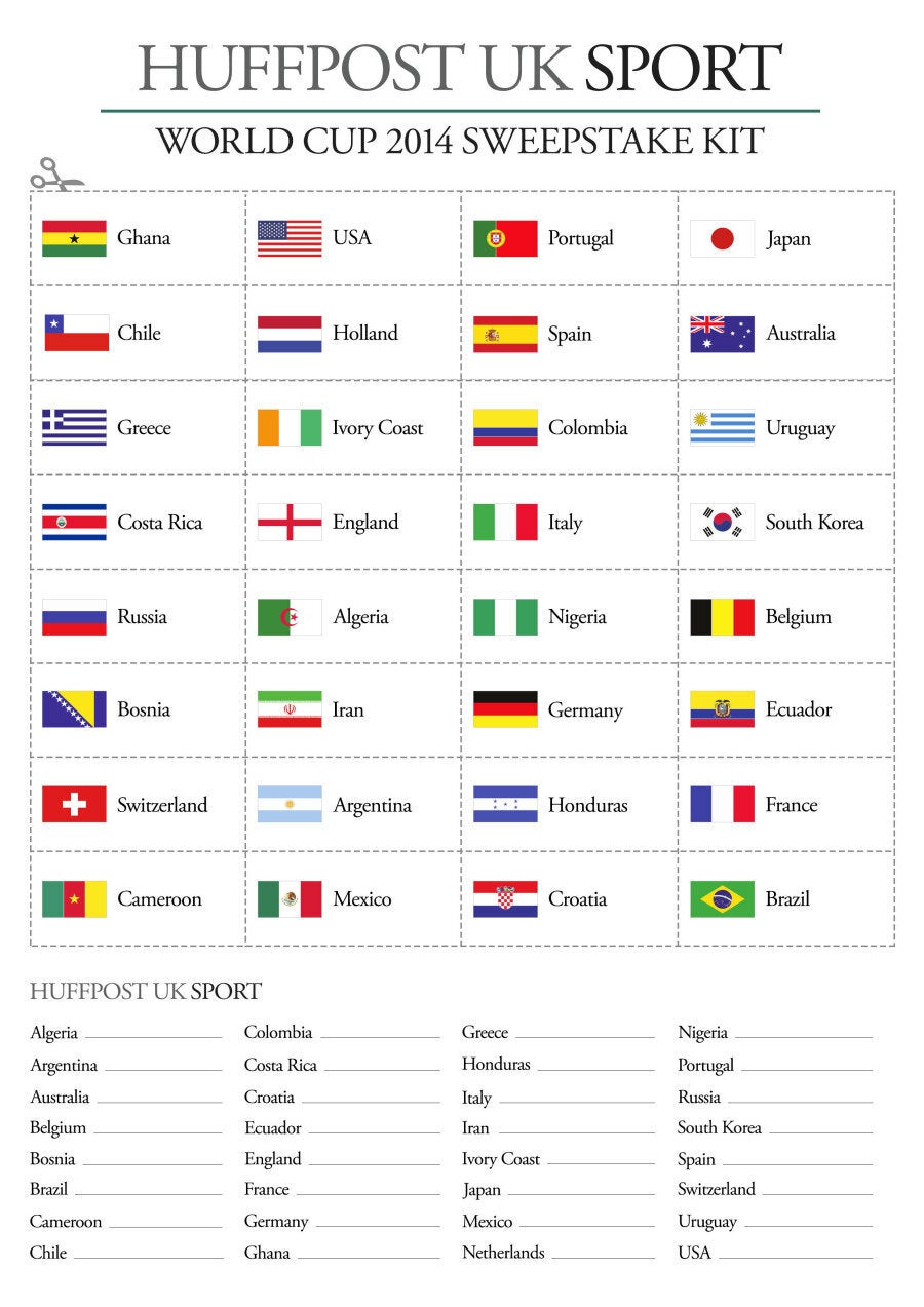 World Cup 2014 Sweepstake Kit | HuffPost UK