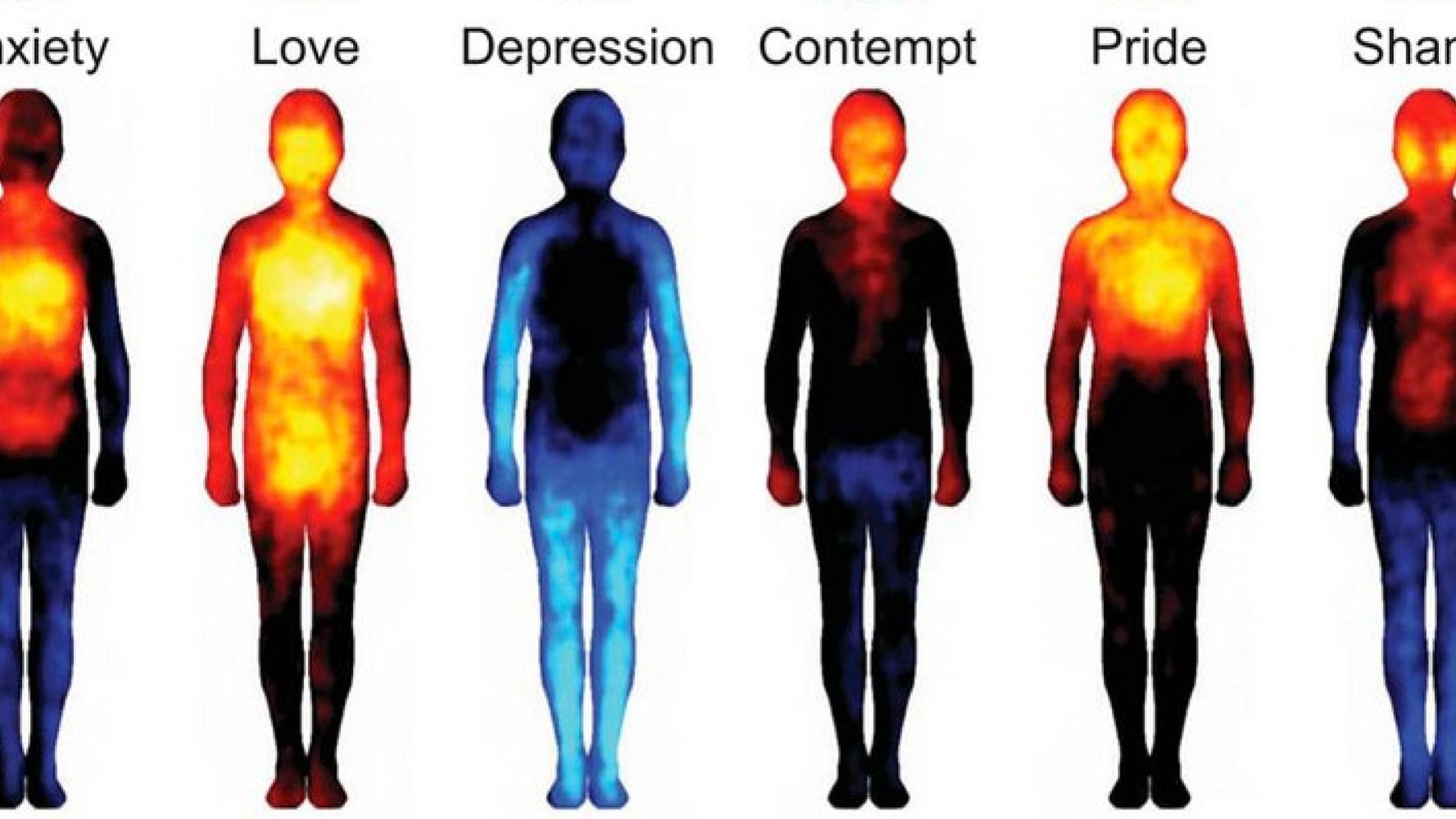 Body temperature changes when in love or depressed