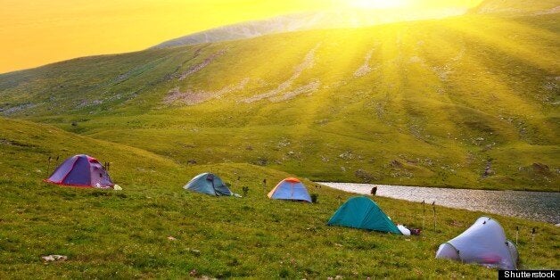 touristic camp in a mountains...