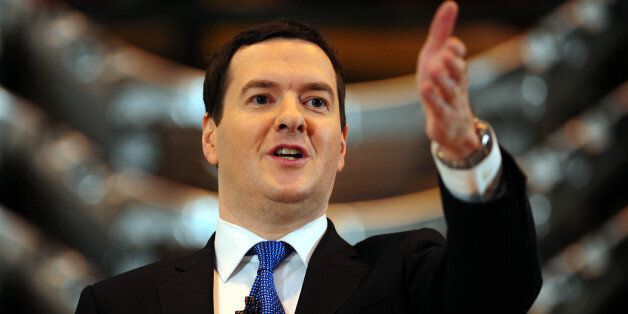 Chancellor George Osborne gives a speech on the economy during his visit to manufacturing company Sertec, Coleshill in Birmingham.