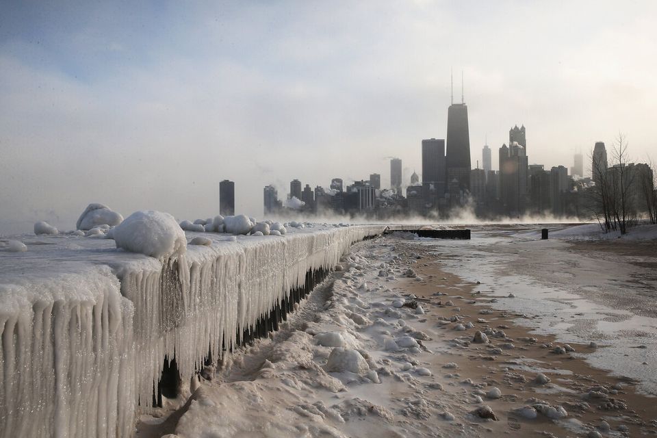 Polar Vortex Pilot Captures Astonishing Pictures Of Frozen Chicago