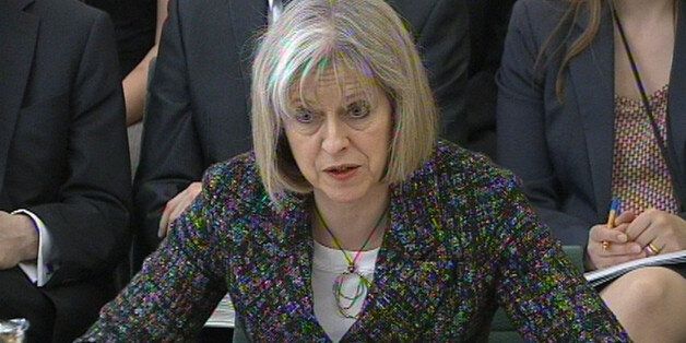 Home Secretary Theresa May gives evidence to Commons Home Affairs Committee at Portcullis House, London.