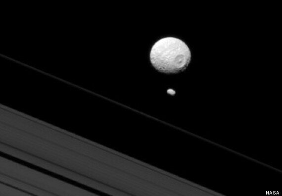 'Death Star' Moons Passing In The Night Pictured Around Saturn ...